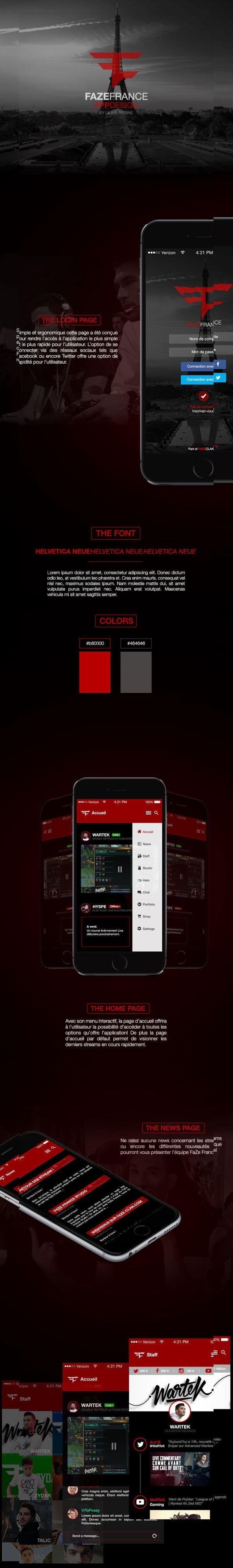 FaZe France – App Design by Lilian Racine