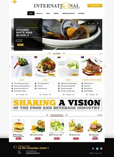 International restaurant on the Behance Network #international #food #restaurant #website #reservation #web