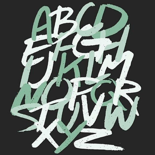 alphabet #lettering #hand-lettering #illustration #hand-lettered #brushstroke #type #typography