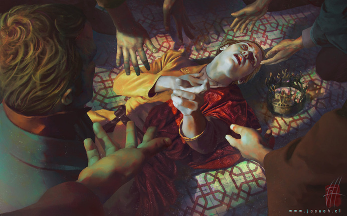A very small man can cast a very large shadow by RobotDelEspacio #fantasy #prince #of #illustration #concept #art #game #death #thrones #poison