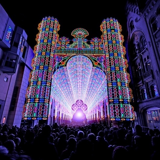 A Cathedral Made from 55,000 LED Lights | Colossal #photo #led #lights #cathedral