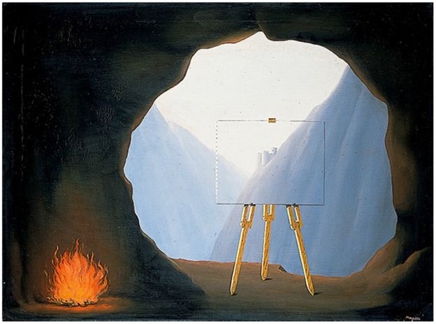 Magritte, Cave, Painting, reality