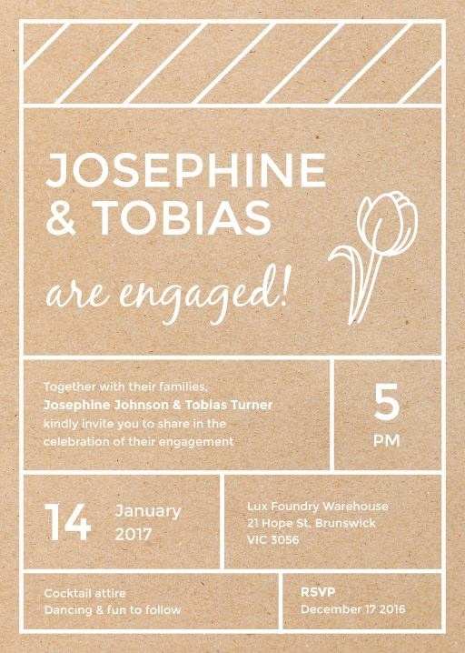 Simply Modern - Engagement Invitations #paperlust #engagementinvitation #engagementcard #engagementinspiration #design #paper #whiteink