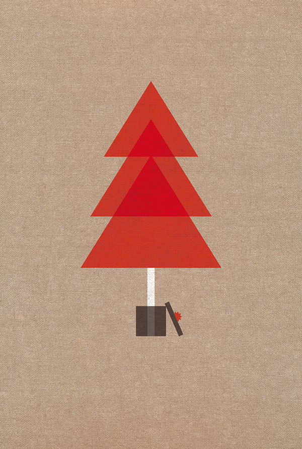 Cadena de Felicidad Temas mariadiamantes #tree #design #geometric #christmas #illustration #poster #postcard