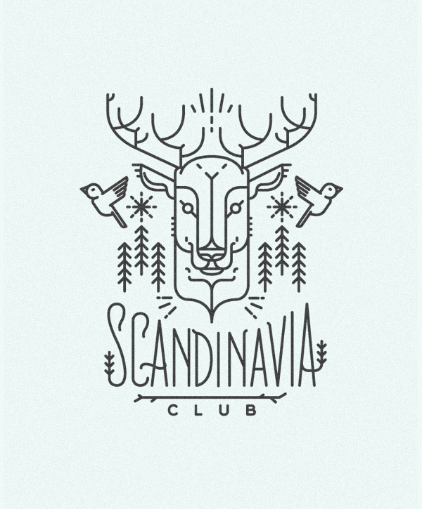 Scandinavia club illustration #line #design #illustration #art #drawing #scandinavia