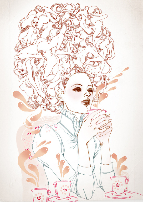 Romantic & Fantastic #girl #illustration #marguerite #fashion #sauvage