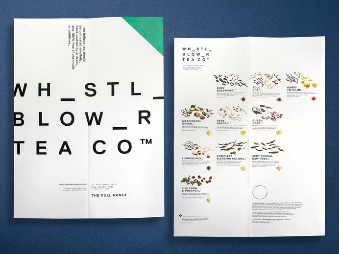 New Logo and Packaging for Whistle Blower Tea Co. by Black Squid Design