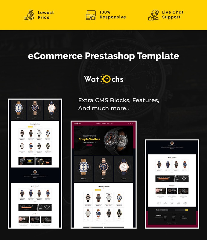 #Watches & #Brands #Catalog - #Prestashop #Responsive #Theme | #TemplateTrip #eCommerce #Website #Design #Template