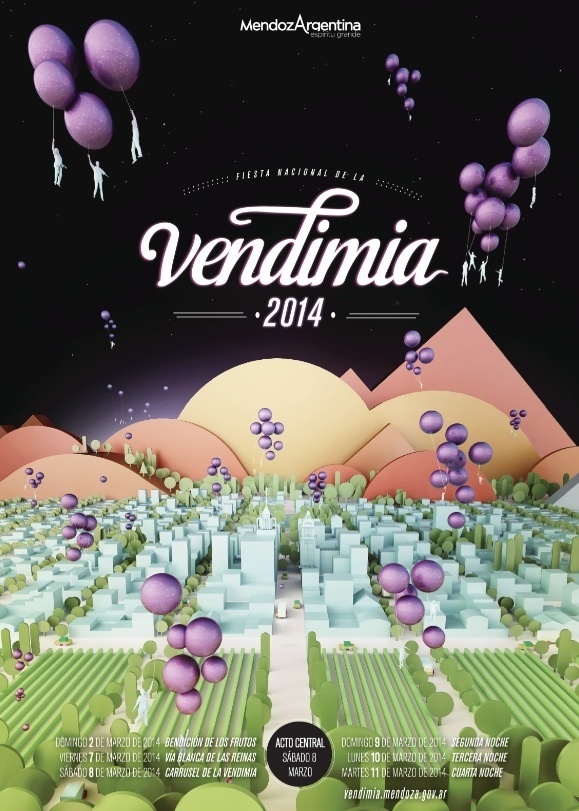 Propuesta Vendimia 2014En dupla creativa con Milton Monsalvo (Elefante Arquitectos) #flat #harvest #grape #duo #poster