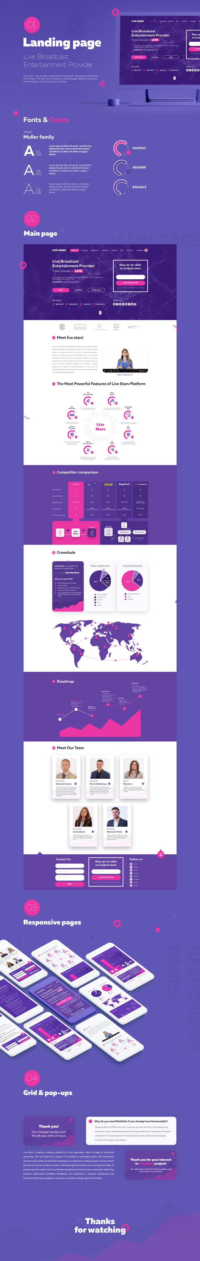 Landing Page. Live broadcast provider on Behance