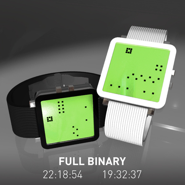 Full Binary LCD Watch #tech #amazing #modern #innovation #design #futuristic #gadget #ideas #craft #illustration #industrial #concept #art #cool