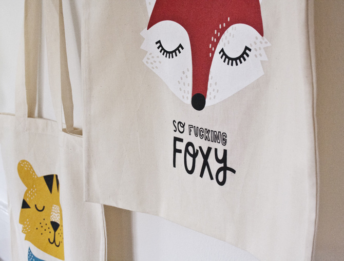 #nordic #design #graphic #illustration #danish #bright #simple #nordicliving #living #interior #kids #room #tote #bag #foxy #fox