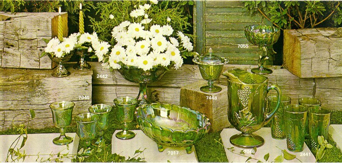 Indiana Lime Green Carnival Glass