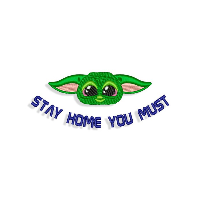 Baby Yoda Embroidery design