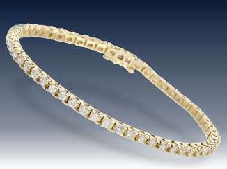 Armband: elegantes, neuwertiges Brillant-Tennisarmband, ca. 2,75ct