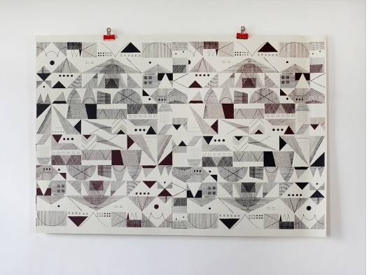 Hannah Waldron - Freelance illustrator and Print Designer #houses #pattern #poster