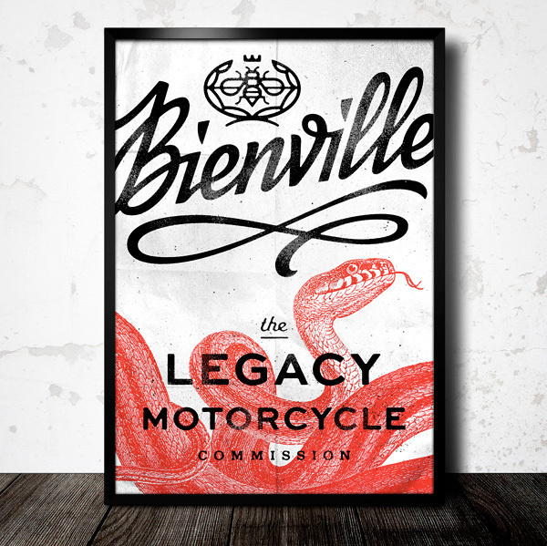 Eight Hour Day » Bienville Identity #red #print #snake #poster #type