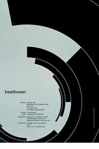 Beethoven – 1955 | Flickr - Photo Sharing! #graphic design #poster #swiss #josef mller #brockmann