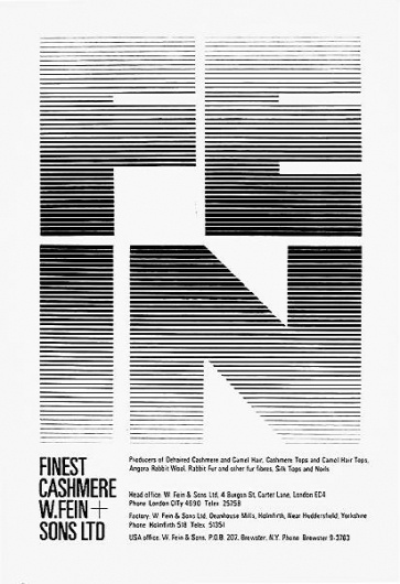 ken garland & associates:graphic design:w fein & sons #logo #illustration #logotype #typography