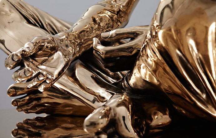 Kevin Francis Gray :: Temporal Sitter Bronze #bronze #sculpture #neat #gold
