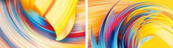 Paintwaves wave paint 3d art color colorful splash green yellow red violet mindsparkle mag experiment