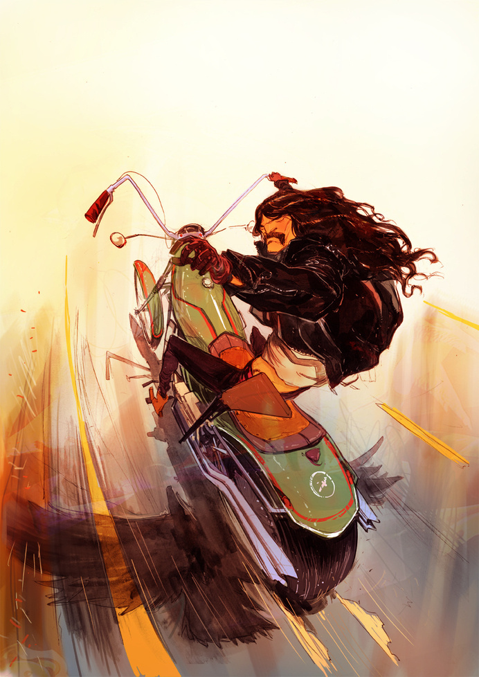 POST-APOCALYPTIC BIKERS with Filipe by BrandNewNostalgia on deviantART #biker