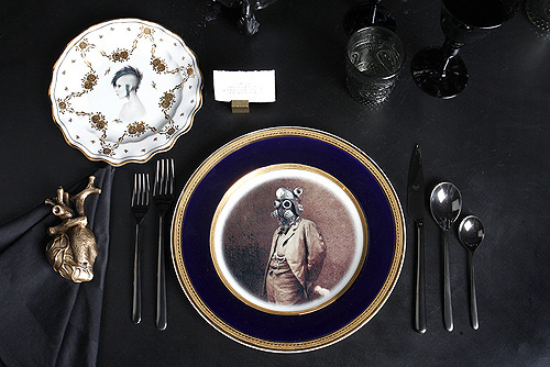 MicheleVarian_PlaceSettingHorizontal_DS #interior #design #decor #deco #dark #decoration