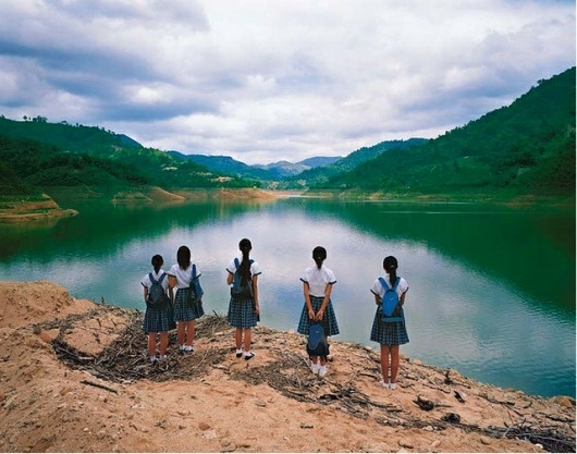 Photographs of Schoolgirls in Landscapes by Weng Fen | Art Sponge #weng #fen #conceptual #landscape #photography #schoolgirl