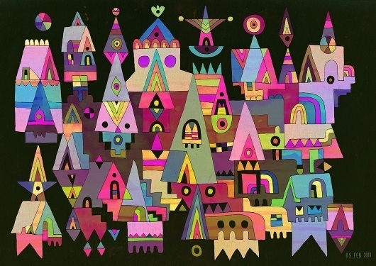 February : The World of C86 | Matt Lyon #illustration #color #geometry