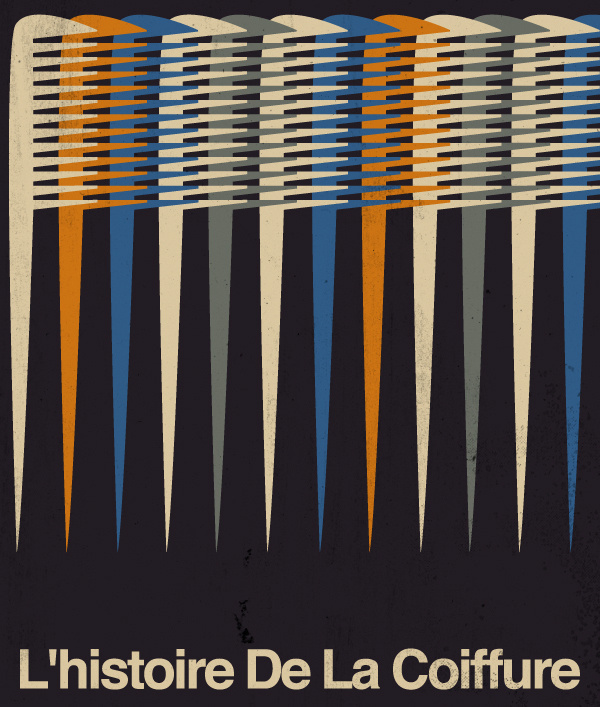 L'histoire De La Coiffure #illustration #poster
