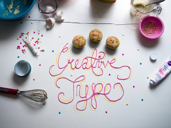 THE CREATIVE TYPE #script #handlettering #foodtype #diy #food #baking #type