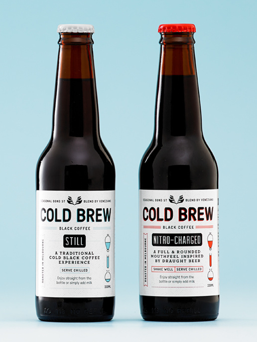 Cold Brew by Veneziano Branding and Packaging Design // Check out how beer packaging meets Melbourne coffee. Studio Marché worked with Ven