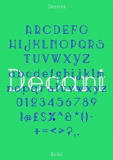 Neal Fletcher — Portfolio #specimen #design #decani #art #deco #poster #type #typography