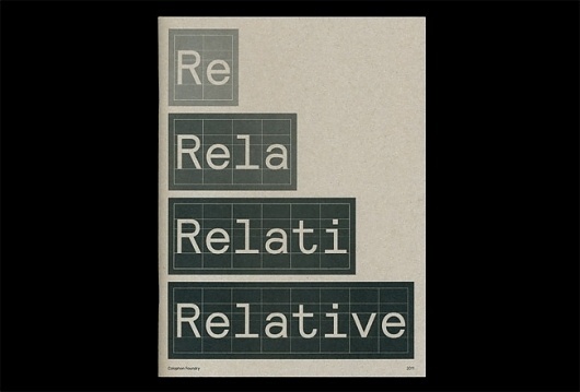Colophon - Relative Specimen #type #specimen #foundry