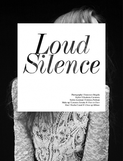 Loud Silence | Volt Café | by Volt Magazine #graphic design #art #typography #layout #fashion #photography #black and white #beauty #volt m