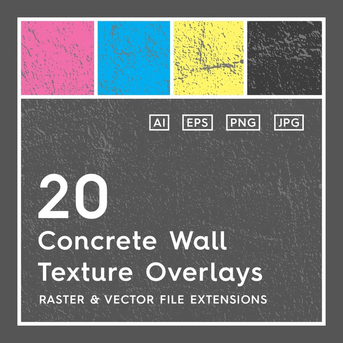 20 Concrete Wall Vector Texture Overlays #concretewall #concrete #concretetextures #concretevector #vectorconcrete #vectortextures