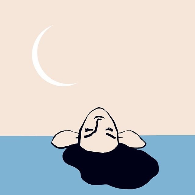 New moon, what you mean is what you get 🌘 . . . #illustration #drawing #mymyselfandi #selflove #selfcare #drawingoftheday #nude art #art