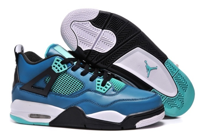 Nike Air Jordan 4 Womens Retro Couple Shoes Green Black
