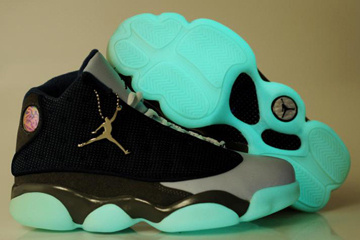 Jordan 13 (XIII) Glow Flints Navy/Carolina Blue-White Nike Mens Shoes #shoes