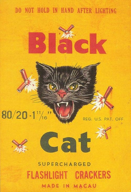 BLACK CAT CL2 80/20s Firecracker Brick Label Reproduction.