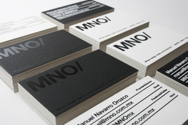 MNO/ Branding #business card #mexico #mno #serigraph