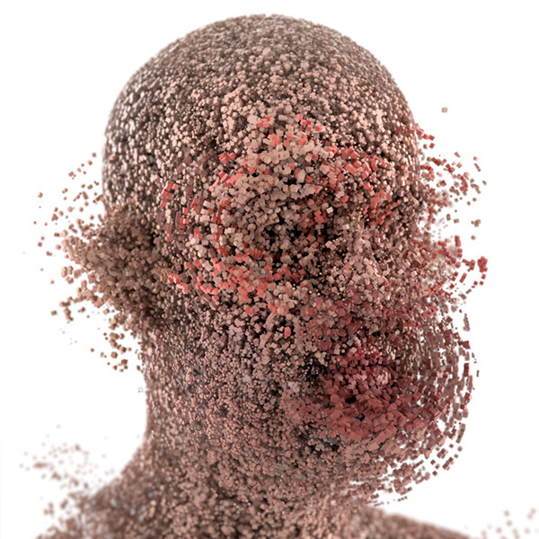XGen Portraits on Behance #face #explosion #3d #distort