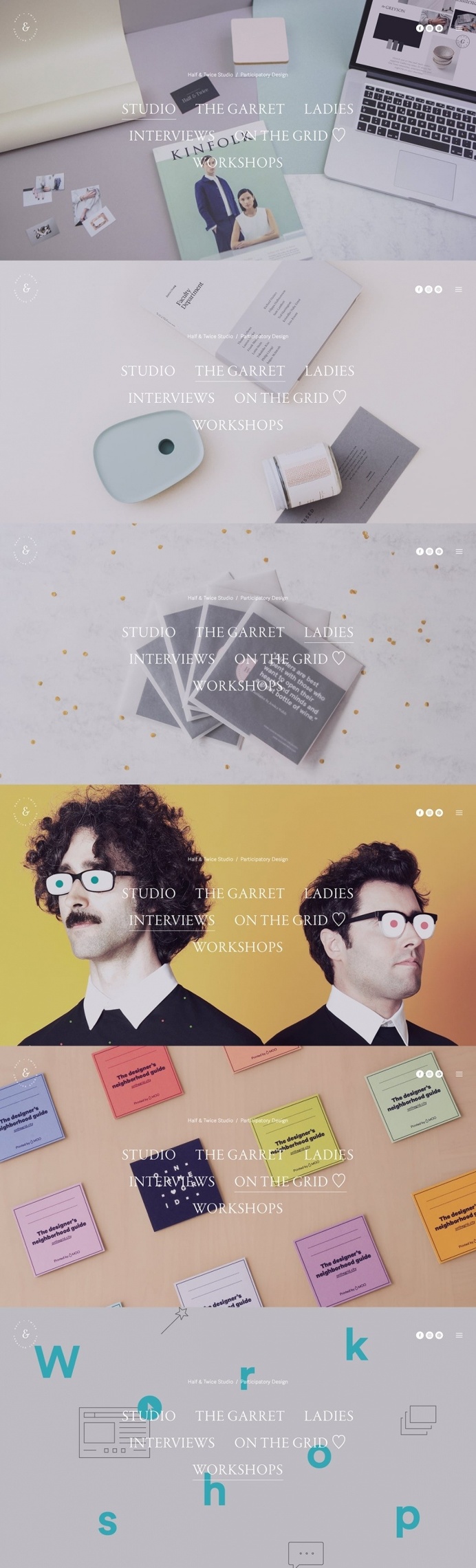 Half & Twice - Mindsparkle Mag - Half & Twice is a creative studio of young people in love with design whose website is awarded as site of t