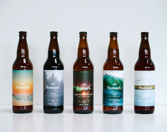 postmark, beer, culture, reflective, bottle