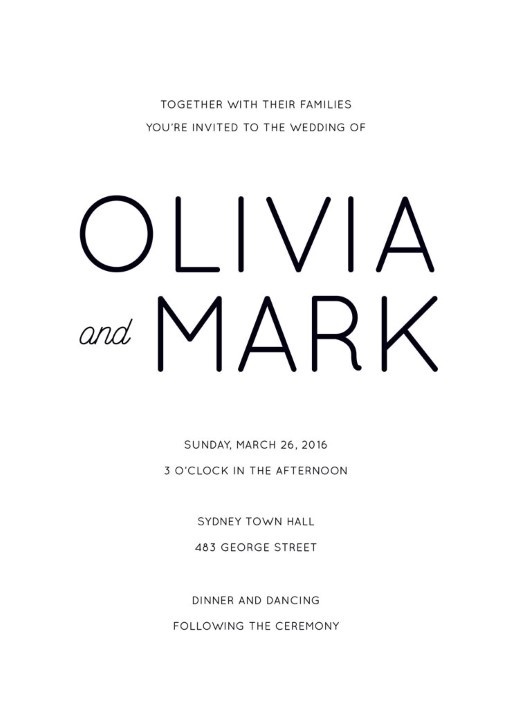 Modern - Wedding Invitations #paperlust #weddinginvitation #weddingstationery #blackandwhite #minimalist #design #paper #letterpress