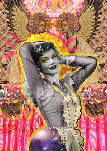 basta de decir adios | Peperina Magenta #creative #arte #amor #woman #color #digital #ilustraciã³n #vintage #ilustration #art #collage #colour #love #work