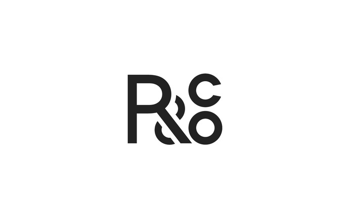 Updated R&Co logo, 2015 By Ryan Paonessa / R&Co Design http://r-ny.com #logomark #1 #white #lockout #color #type #black #monogram #ampersand #symbol #minimal #and #logo #typography