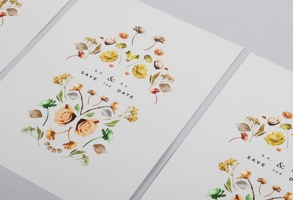 Invitations (updated) - Lisa Hedge #lisa #stationary #invitation #illustration #hedge #wedding #flowers