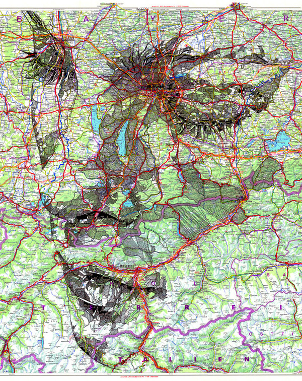Portraits Drawn on Maps by Ed Fairburn #portraits #drawing #maps