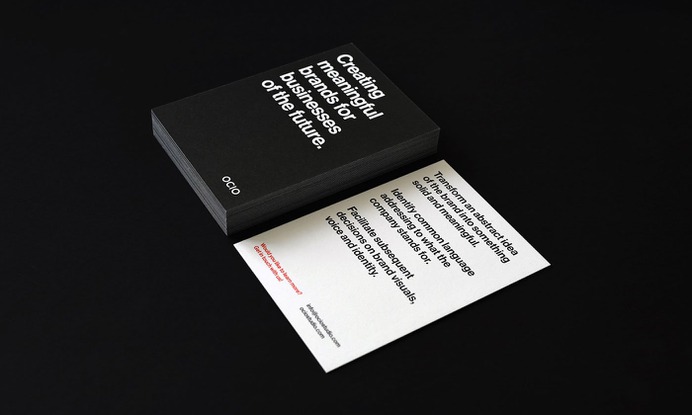 OCIO Brand Cards - Mindsparkle Mag OCIO Studio designed OCIO Brand Cards. It's difficult to design anything for a user or a client that you don't understand. #logo #packaging #identity #branding #design #color #photography #graphic #design #gallery #blog #project #mindsparkle #mag #beautiful #portfolio #designer